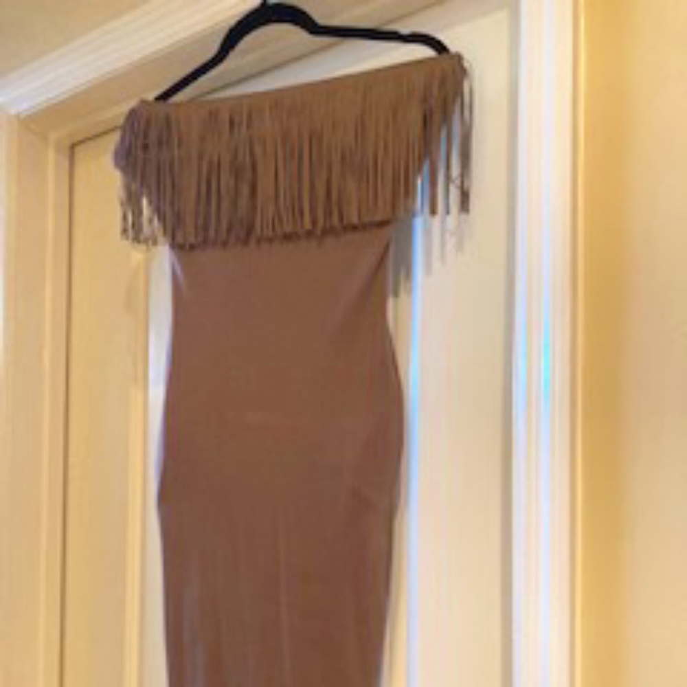Strapless Fringe Dress